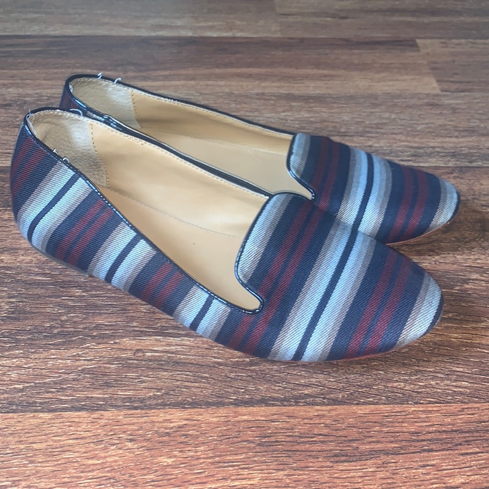 J Crew Striped Loafers